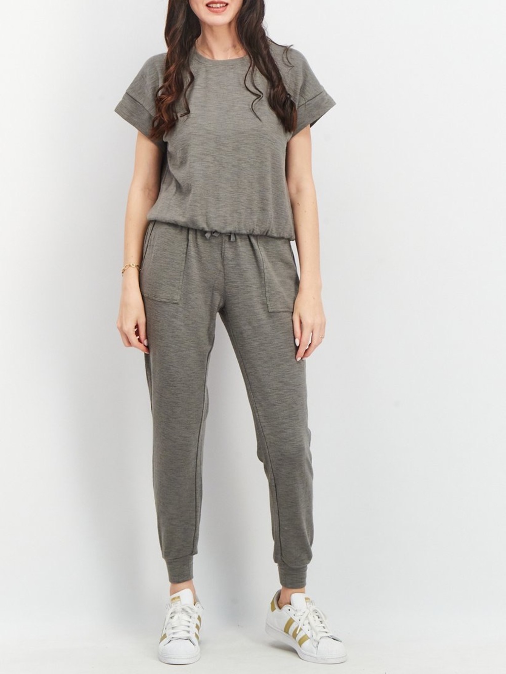 Splendid Drawstring Short-Sleeve Jumpsuit
